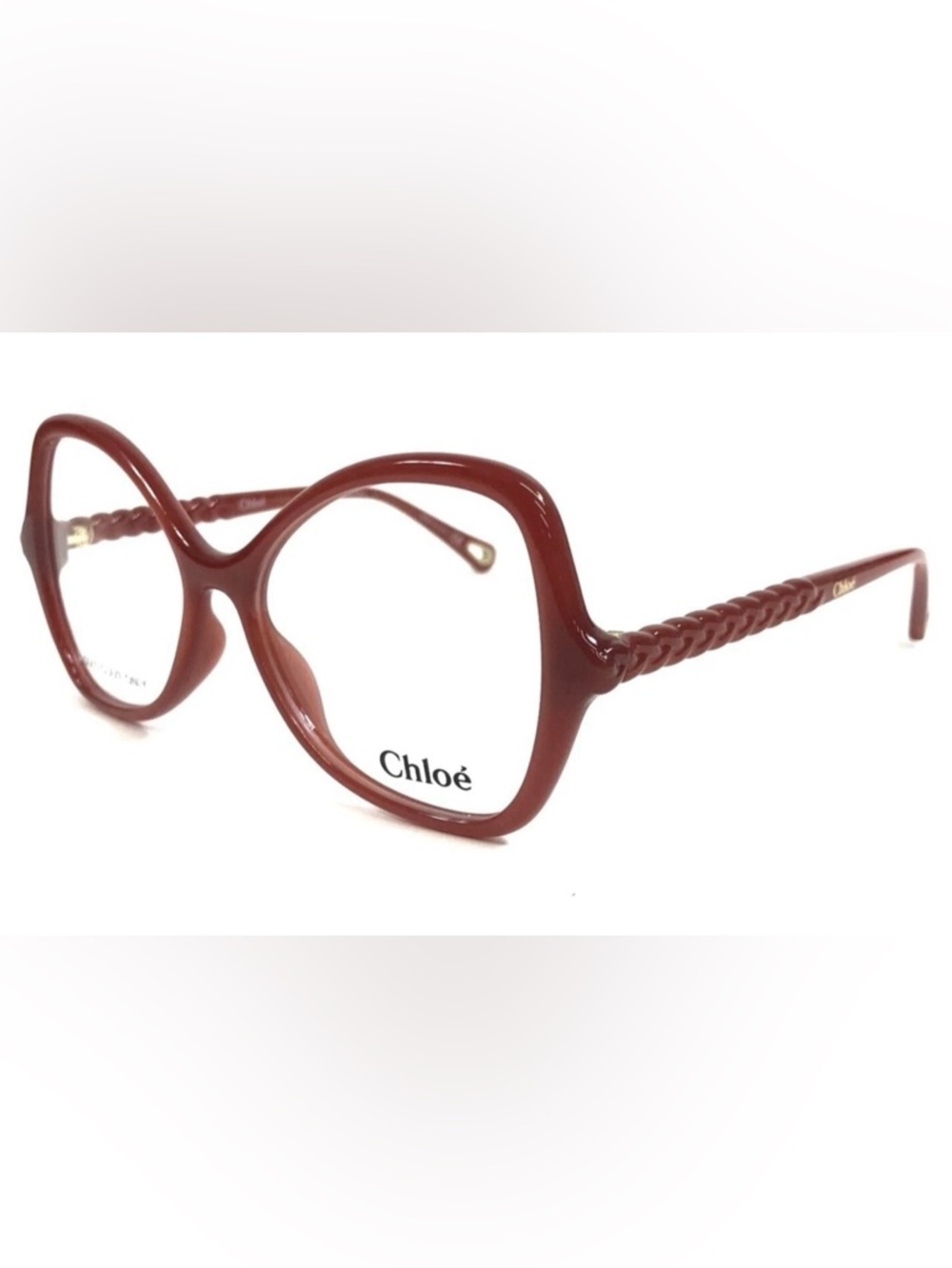 Chloé Eyeglass Frames CH0004O 002 Red Orange Butterfly 52-16-140 cottagecore